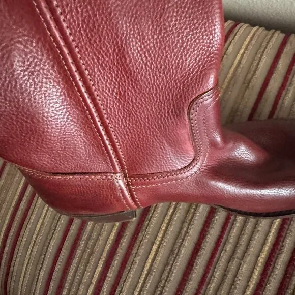NEW with tags - VINTAGE Frye Burgundy Red Campus Leather Boots - Picture 12 of 16